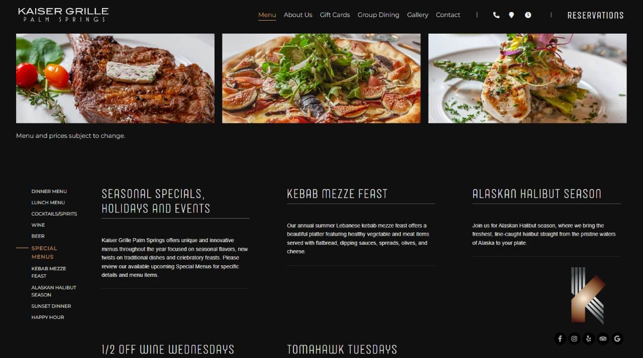 MENU FULL WIDTH