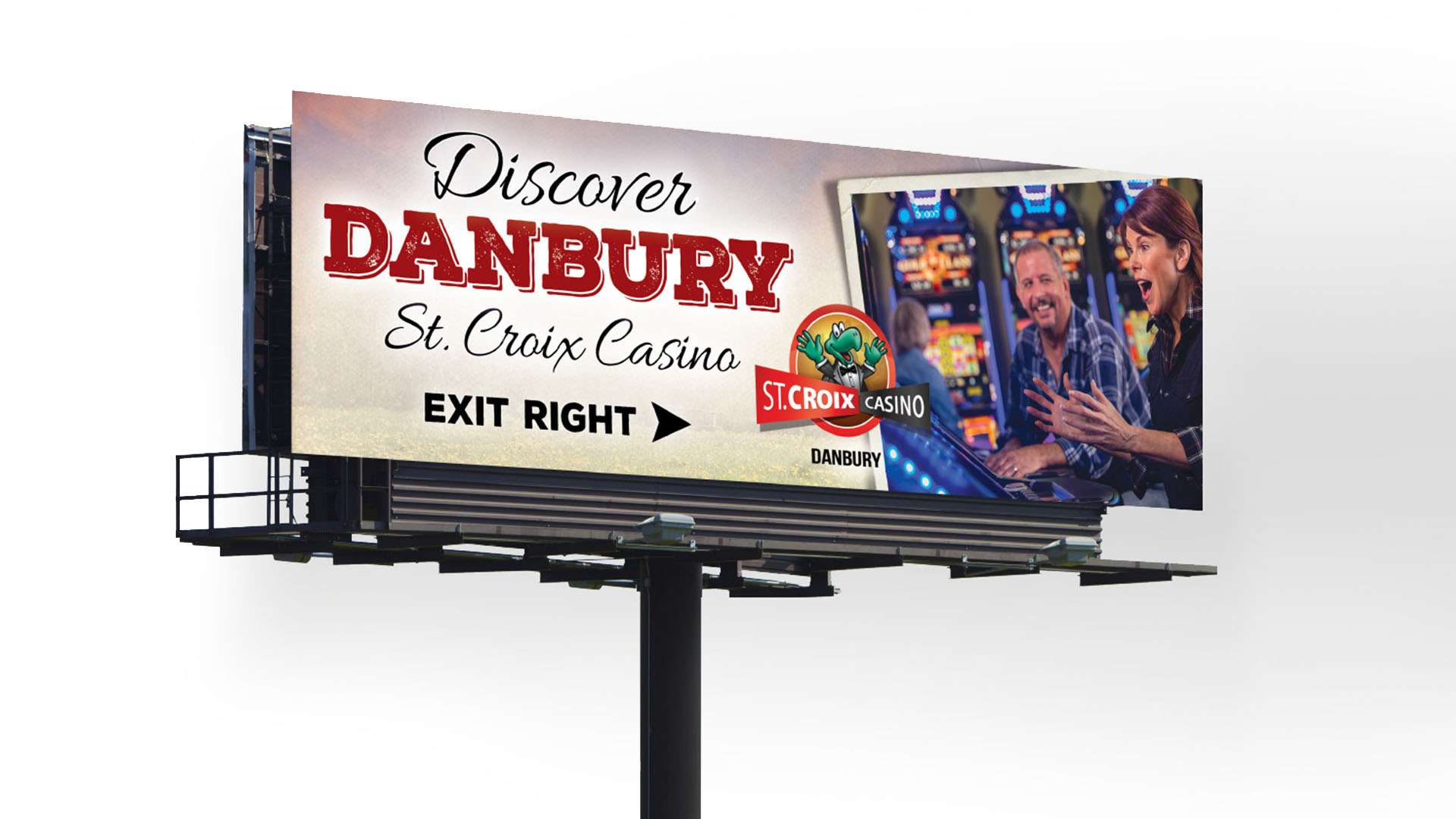 Discover Danbury St Croix Casino billboard