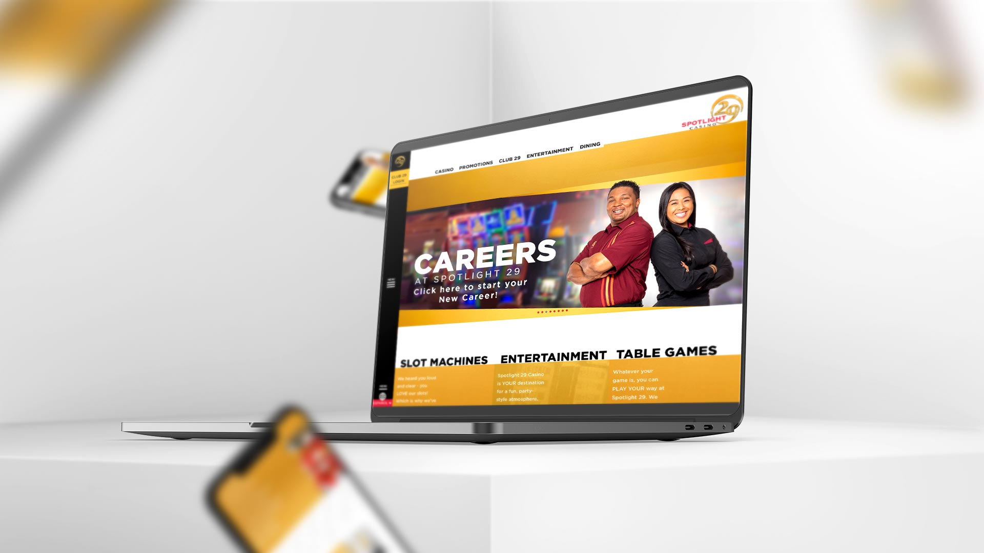Spotlight 29 Casino responsive website
